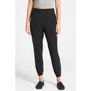 Athleta Women's Jogger Pants High Rise Elastic‎ Waist Lightweight Black Size 4